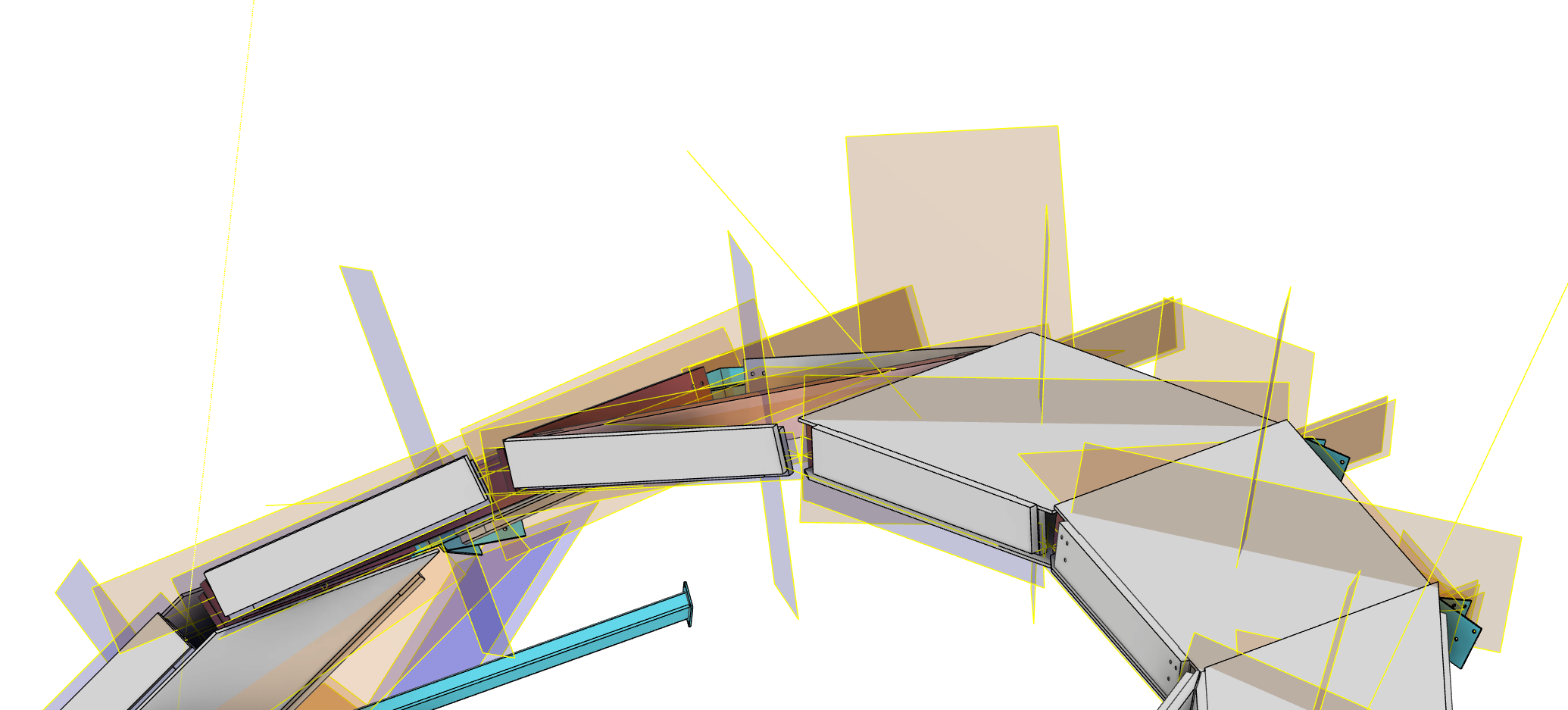 Workplanes and solid bodies, parts of a zome design